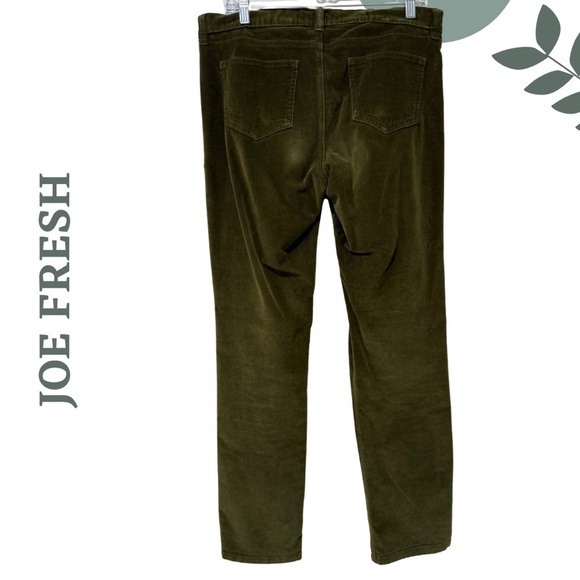 🛍️3/$40 Joe Fresh Slim Fit Corduroy Pants – Olive Green (Size 10 / 30) - Picture 2 of 7